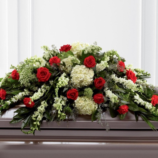 Casket Spray - Red and Green